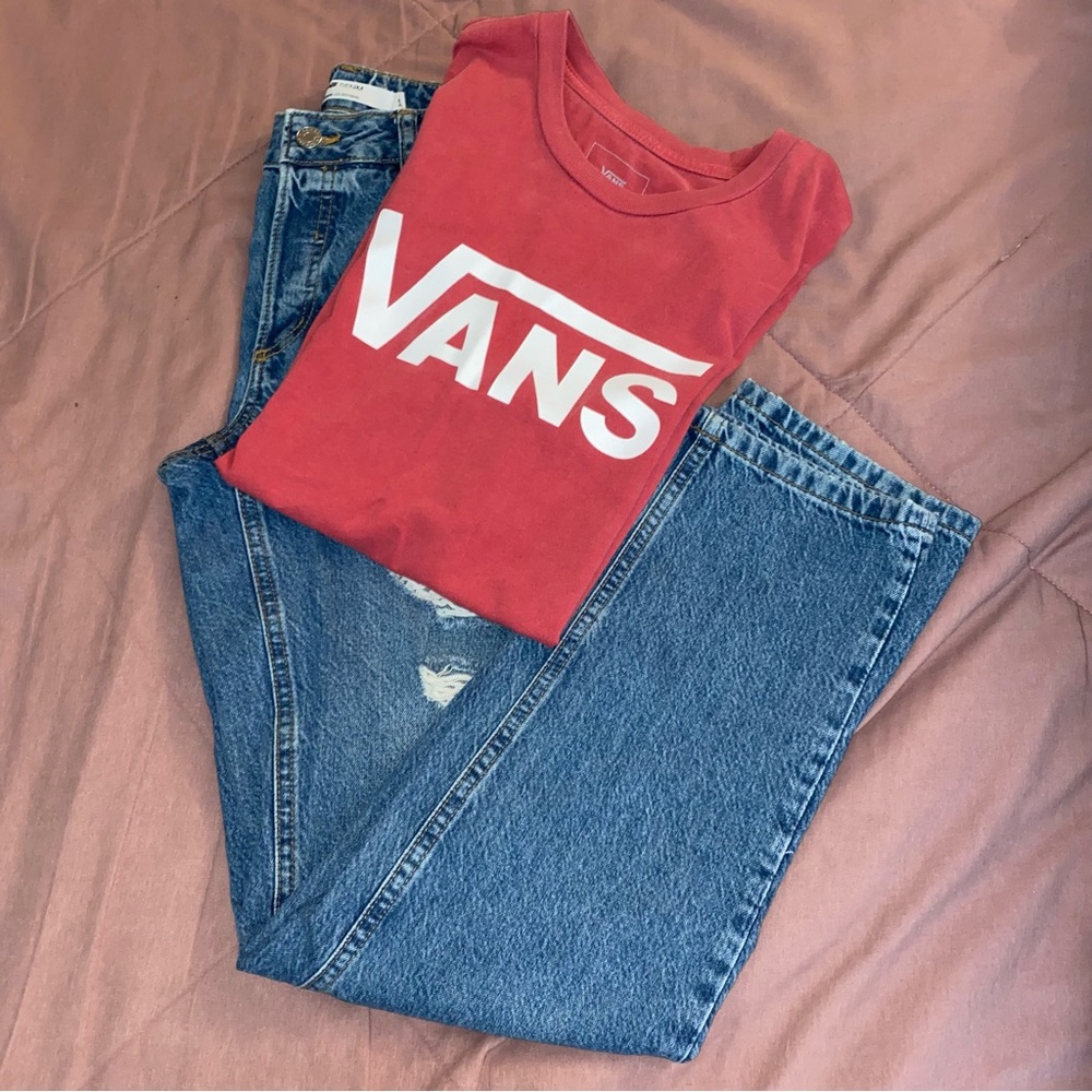 VANS Printed Salmon Color Mens T-Shirt